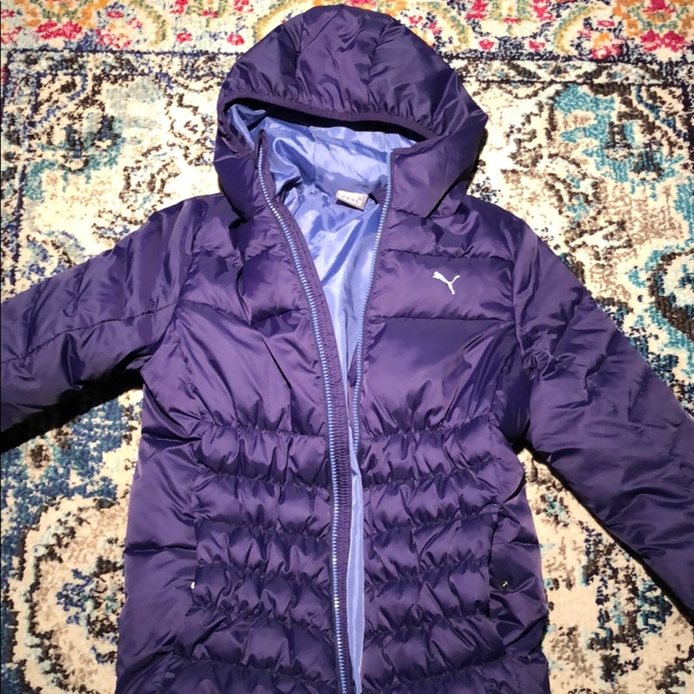 Puma Multi-shade Blue Puffer Coat